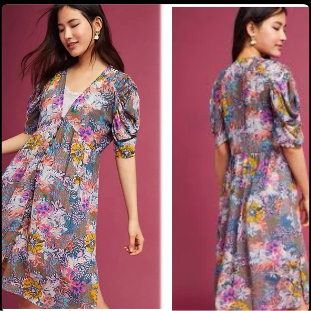 Arkemi + Kin short sleeves vneck mini dress